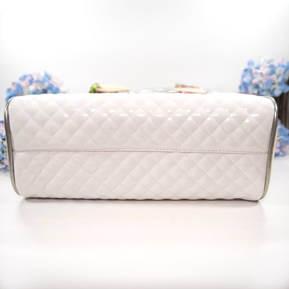 Consuela Michelle Patent and Natural Leather Embroidered Classic Tote Bag NWT - Picture 10 of 13